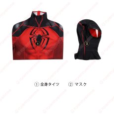 画像16: 高品質 実物撮影 スカーレットスパイダー スーツ スパイダーマン   Spider-Man  全身タイツ 風 コスプレ衣装  コスチューム (16)
