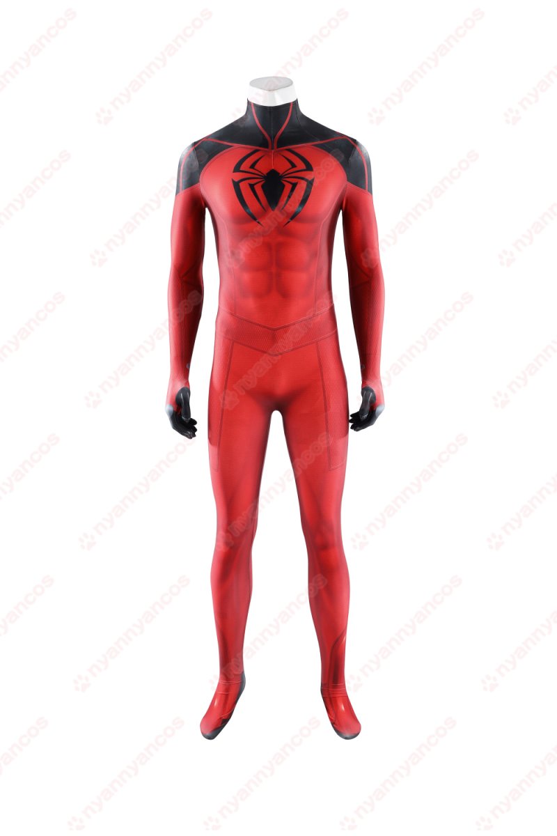 画像3: 高品質 実物撮影 スカーレットスパイダー スーツ スパイダーマン   Spider-Man  全身タイツ 風 コスプレ衣装  コスチューム (3)