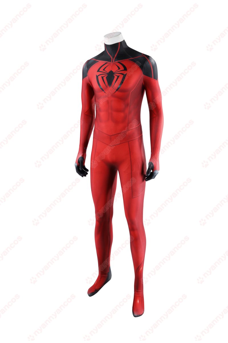 画像4: 高品質 実物撮影 スカーレットスパイダー スーツ スパイダーマン   Spider-Man  全身タイツ 風 コスプレ衣装  コスチューム (4)