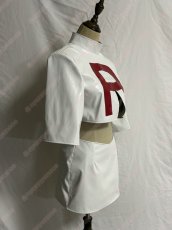 画像3: 高品質 実物撮影  ムサシ コジロウ ロケット団 ポケットモンスター 風 コスプレ衣装 コスチューム オーダーメイド (3)