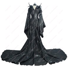 画像3: 高品質 実物撮影  マレフィセント  Maleficent  映画 マレフィセント  帽子付き  風  ハロウィン コスプレ衣装  コスチューム オーダーメイド (3)