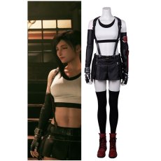 画像1: 高品質 実物撮影   FF7 ファイナルファンタジーVII ティファ ロックハート Tifa 風  コスプレ衣装 コスプレ靴　ブーツ  コスチューム オーダーメイド (1)