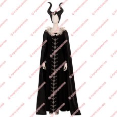 画像1: 高品質 実物撮影  マレフィセント2  Maleficent2  2019映画 マレフィセント  帽子付き  風  ハロウィン コスプレ衣装  コスチューム オーダーメイド (1)