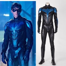 画像1: 高品質 実物撮影   ナイトウィング Nightwing 風  Titans タイタンズ  靴付き   コスチューム　コスプレ衣装 コスプレ靴 ブーツ付き  バラ売り可 (1)