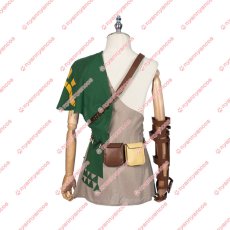 画像4: 高品質 実物撮影 リンク ゼルダの伝説 ブレス オブ ザ ワイルド 2 風 コスチューム コスプレ衣装 コスプレ靴 ブーツ付き  バラ売り可 (4)