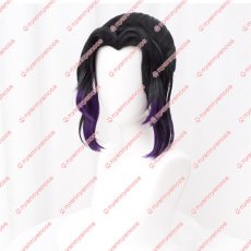 画像1: 高品質 実物撮影 胡蝶しのぶ 鬼滅の刃 風   コスプレウィッグ かつら cosplay wig 耐熱ウィッグ 専用ネット付 (1)