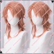 画像1: 高品質 実物撮影 錆兎 鬼滅の刃 風   コスプレウィッグ かつら cosplay wig 耐熱ウィッグ 専用ネット付 (1)