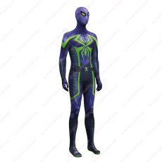 画像2: 高品質 実物撮影 マイルズ マイルス・モラレス パープル・ドミニオン・スーツ スパイダーマン 2 Spider-Man 2  風 コスプレ衣装  コスチューム (2)