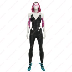 画像1: 高品質 実物撮影 グウェン・ステイシー  スパイダー・グウェン  スパイダーマン: スパイダーバース Spider-Man: Into the Spider-Verse  コスプレ衣装 コスチューム (1)