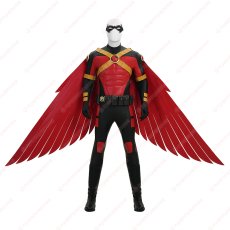 画像1: 高品質 実物撮影 ティム・ドレイク  ロビン レッドロビン バットマン  風 コスプレ衣装  コスチューム オーダーメイド (1)