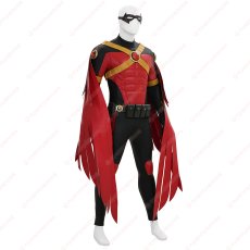 画像11: 高品質 実物撮影 ティム・ドレイク  ロビン レッドロビン バットマン  風 コスプレ衣装  コスチューム オーダーメイド (11)