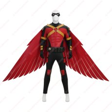 画像3: 高品質 実物撮影 ティム・ドレイク  ロビン レッドロビン バットマン  風 コスプレ衣装  コスチューム オーダーメイド (3)