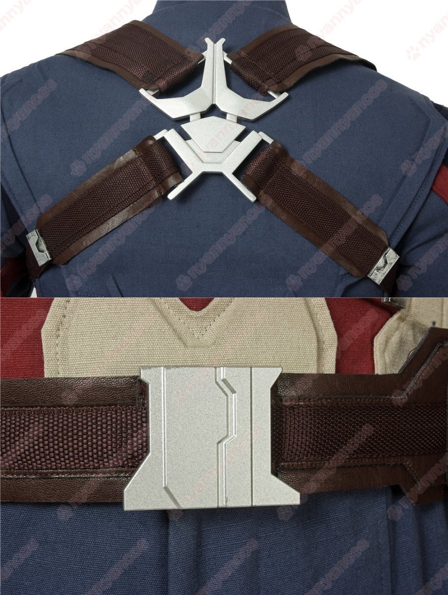 画像8: 高品質 実物撮影  キャプテン・アメリカ スティーブ・ロジャース　アベンジャーズ4 エンドゲーム 風　コスプレ衣装 コスチューム オーダーメイド  (8)