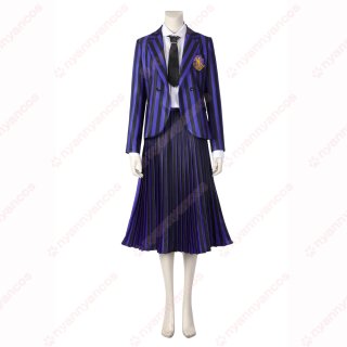 ウェンズデー制服 コスプレ衣装 WEDNESDAY ネヴァーモア学園
