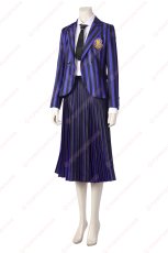 画像2: 高品質 実物撮影 ネヴァーモア学園制服　イーニッド  ビアンカ  ウェンズデー Wednesday アダムス・ファミリー ドラマ 風 コスチューム コスプレ衣装 (2)