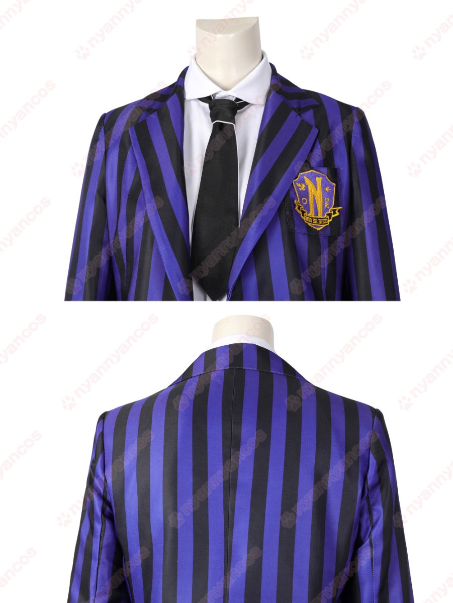 画像5: 高品質 実物撮影 ネヴァーモア学園制服　イーニッド  ビアンカ  ウェンズデー Wednesday アダムス・ファミリー ドラマ 風 コスチューム コスプレ衣装 (5)