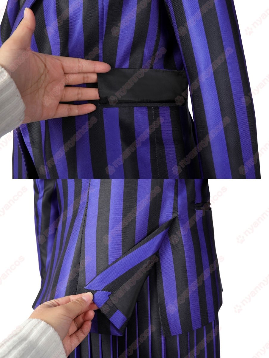 画像8: 高品質 実物撮影 ネヴァーモア学園制服　イーニッド  ビアンカ  ウェンズデー Wednesday アダムス・ファミリー ドラマ 風 コスチューム コスプレ衣装 (8)