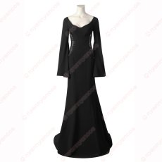 画像1: 高品質 実物撮影 モーティシア・アダムス Morticia  ウェンズデー Wednesday アダムス・ファミリー ドラマ 風 コスチューム コスプレ衣装 (1)