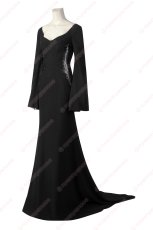 画像2: 高品質 実物撮影 モーティシア・アダムス Morticia  ウェンズデー Wednesday アダムス・ファミリー ドラマ 風 コスチューム コスプレ衣装 (2)