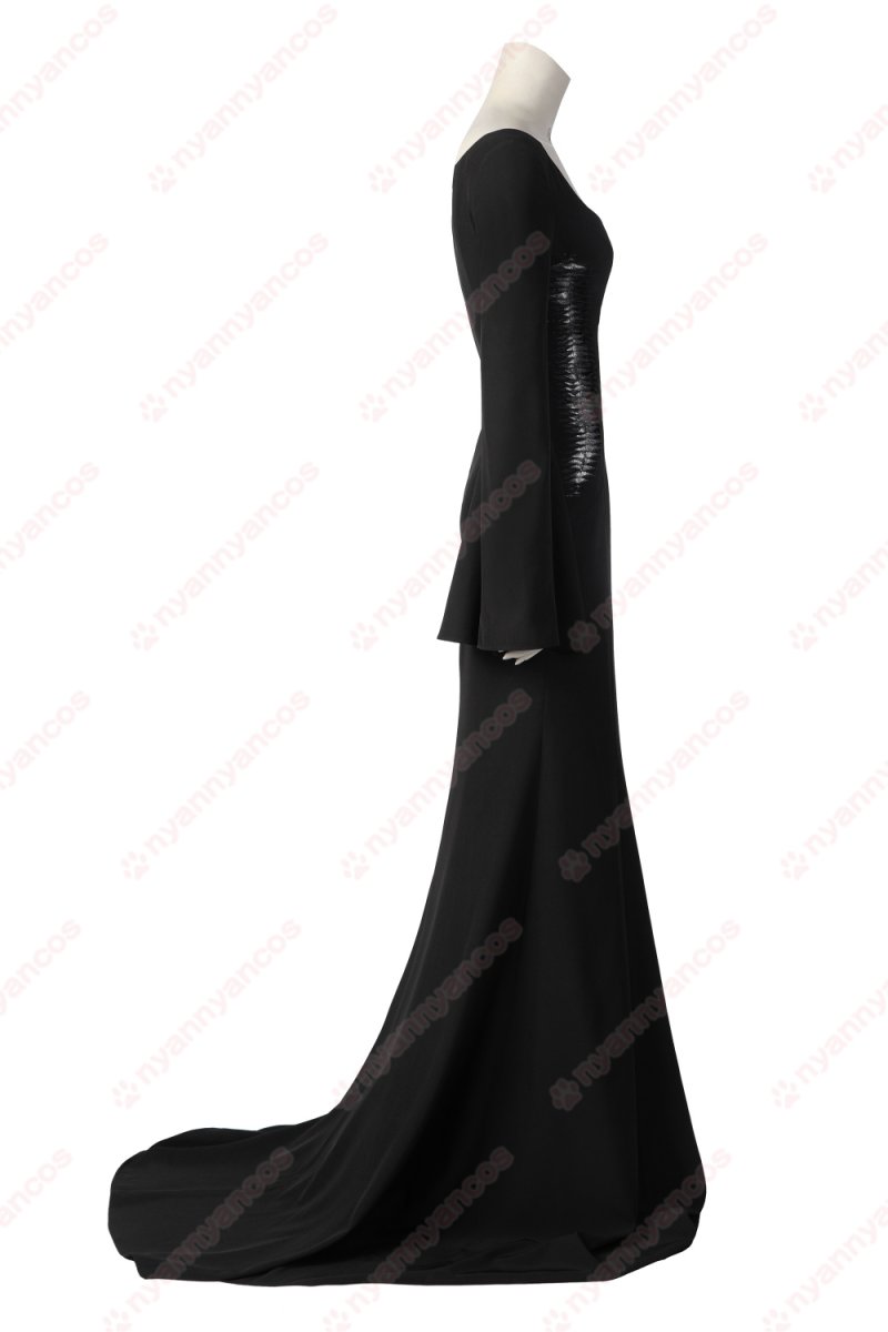 画像3: 高品質 実物撮影 モーティシア・アダムス Morticia  ウェンズデー Wednesday アダムス・ファミリー ドラマ 風 コスチューム コスプレ衣装 (3)