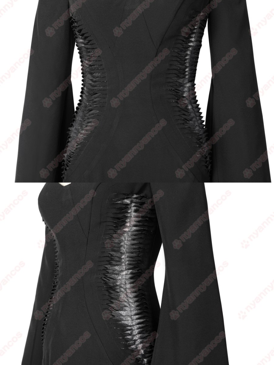 画像6: 高品質 実物撮影 モーティシア・アダムス Morticia  ウェンズデー Wednesday アダムス・ファミリー ドラマ 風 コスチューム コスプレ衣装 (6)