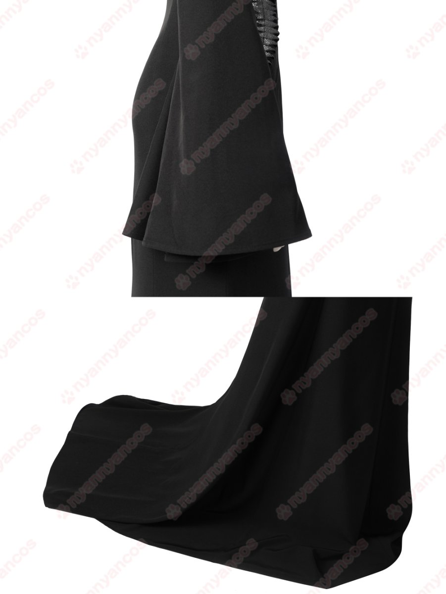 画像8: 高品質 実物撮影 モーティシア・アダムス Morticia  ウェンズデー Wednesday アダムス・ファミリー ドラマ 風 コスチューム コスプレ衣装 (8)