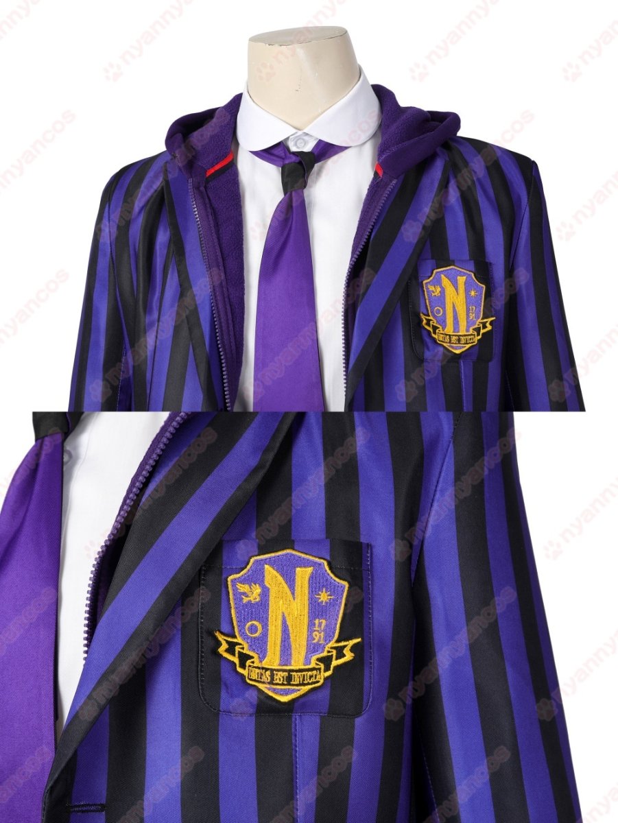 画像7: 高品質 実物撮影 ネヴァーモア学園制服　ゼイヴィア・ソープ エイジャックス   ウェンズデー Wednesday アダムス・ファミリー ドラマ 風 コスチューム コスプレ衣装 (7)