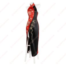 画像1: 高品質 実物撮影 エイダ・ウォン ADA Wong チャイナドレス Resident Evil バイオ4リメイク  バイオハザード RE:4 風  コスチューム コスプレ衣装 (1)