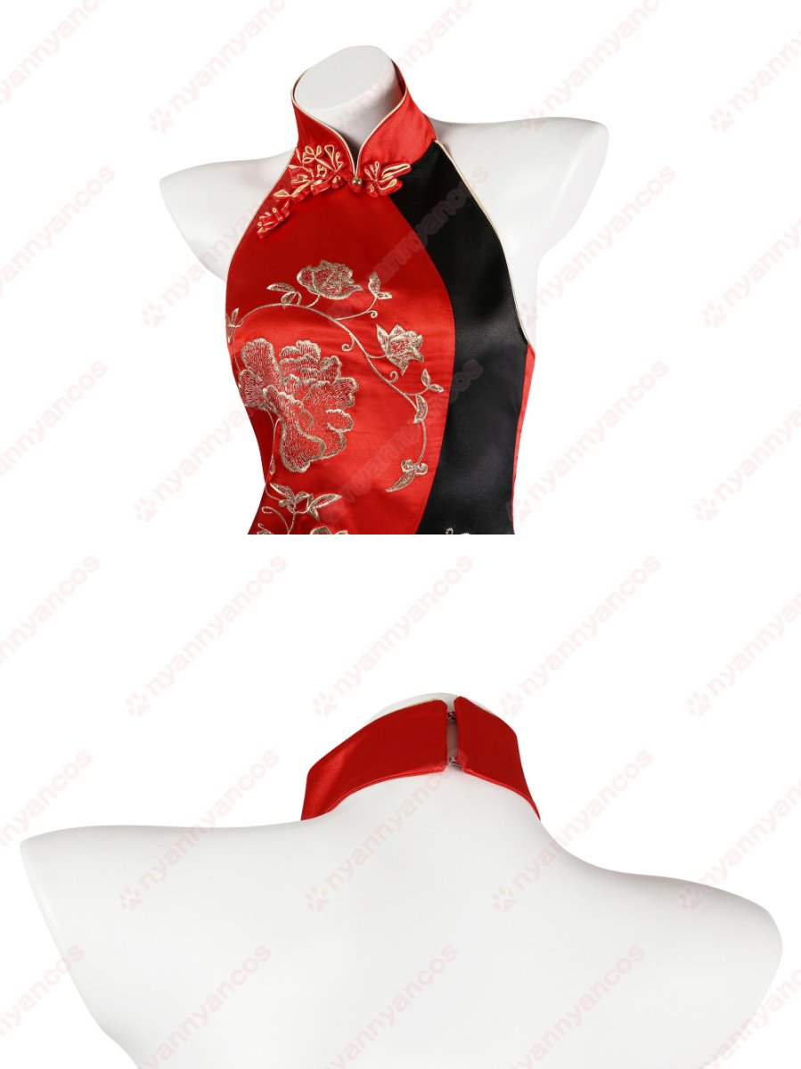 画像4: 高品質 実物撮影 エイダ・ウォン ADA Wong チャイナドレス Resident Evil バイオ4リメイク  バイオハザード RE:4 風  コスチューム コスプレ衣装 (4)