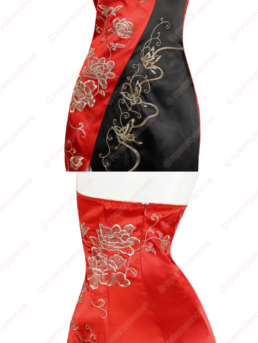 画像5: 高品質 実物撮影 エイダ・ウォン ADA Wong チャイナドレス Resident Evil バイオ4リメイク  バイオハザード RE:4 風  コスチューム コスプレ衣装 (5)