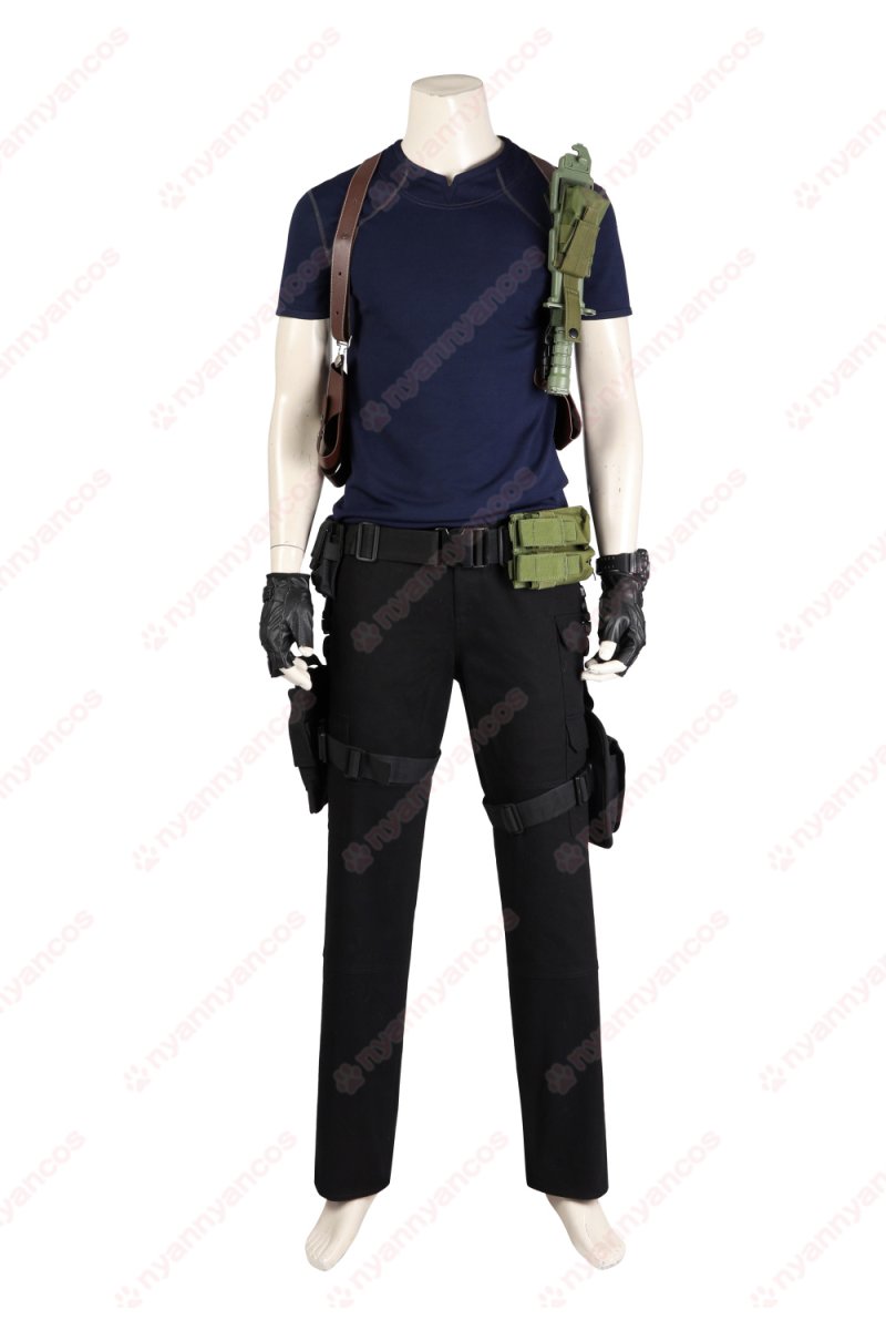 画像2: 高品質 実物撮影 Leon レオン・S・ケネディ バイオ4 リメイク バイオハザード RE:4  風  コスチューム コスプレ衣装 オーダーメイド (2)