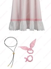 画像13: 高品質 実物撮影 エアリス ゲインズブール Aerith FF7 ファイナルファンタジーVII  リバース 風 コスチューム コスプレ衣装 (13)