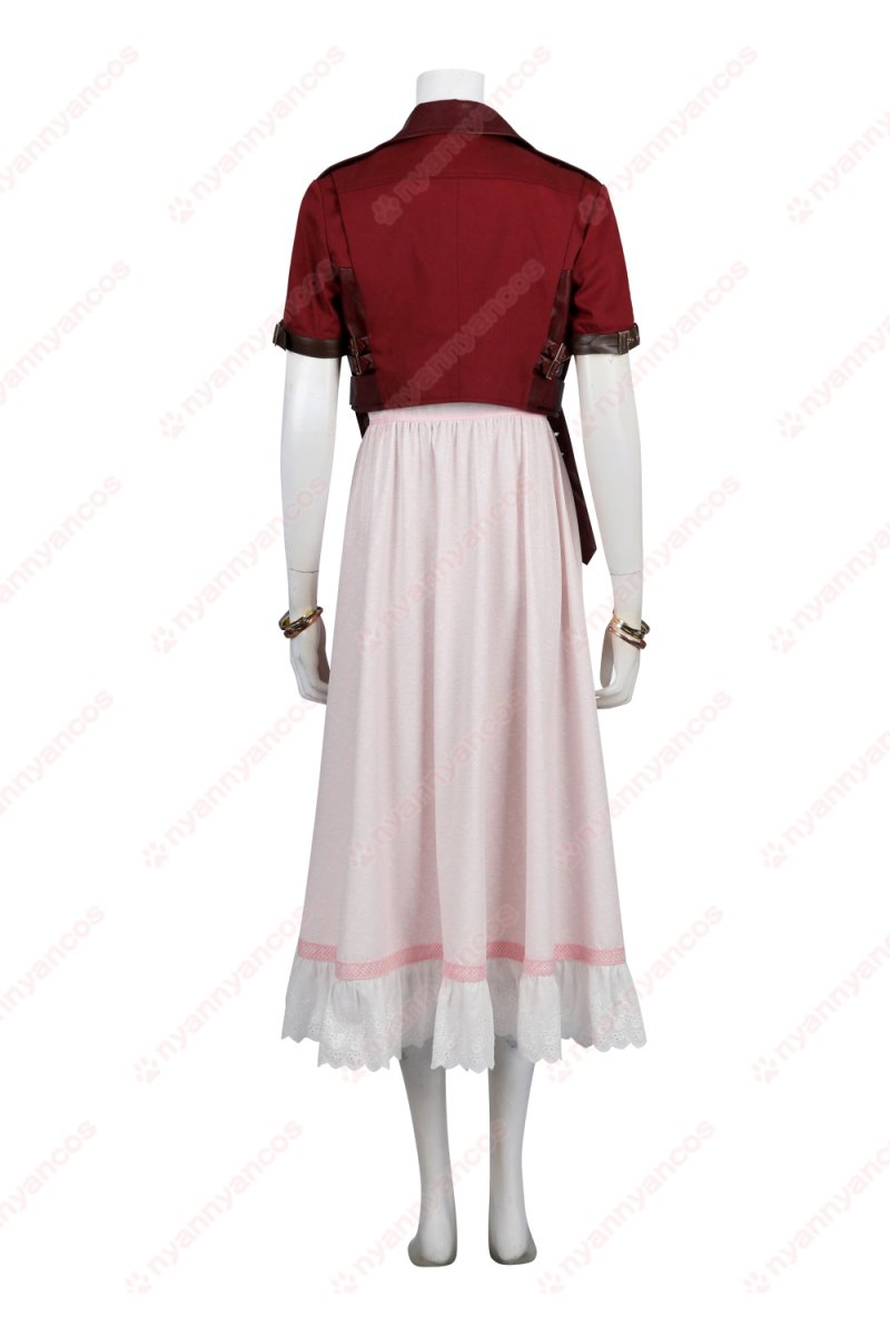 画像6: 高品質 実物撮影 エアリス ゲインズブール Aerith FF7 ファイナルファンタジーVII  リバース 風 コスチューム コスプレ衣装 (6)