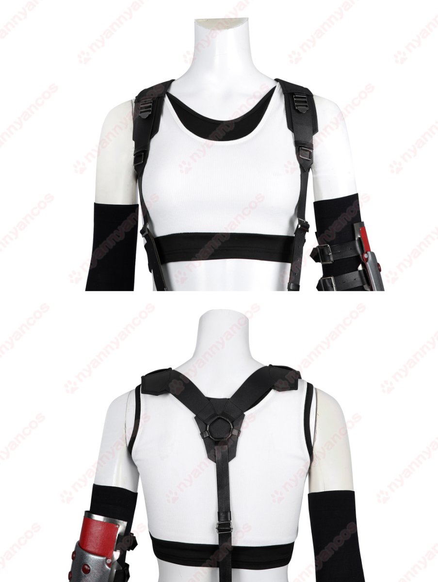 画像8: 高品質 実物撮影  ティファ ロックハート Tifa  FF7 ファイナルファンタジーVII  風  コスプレ衣装 コスチューム (8)