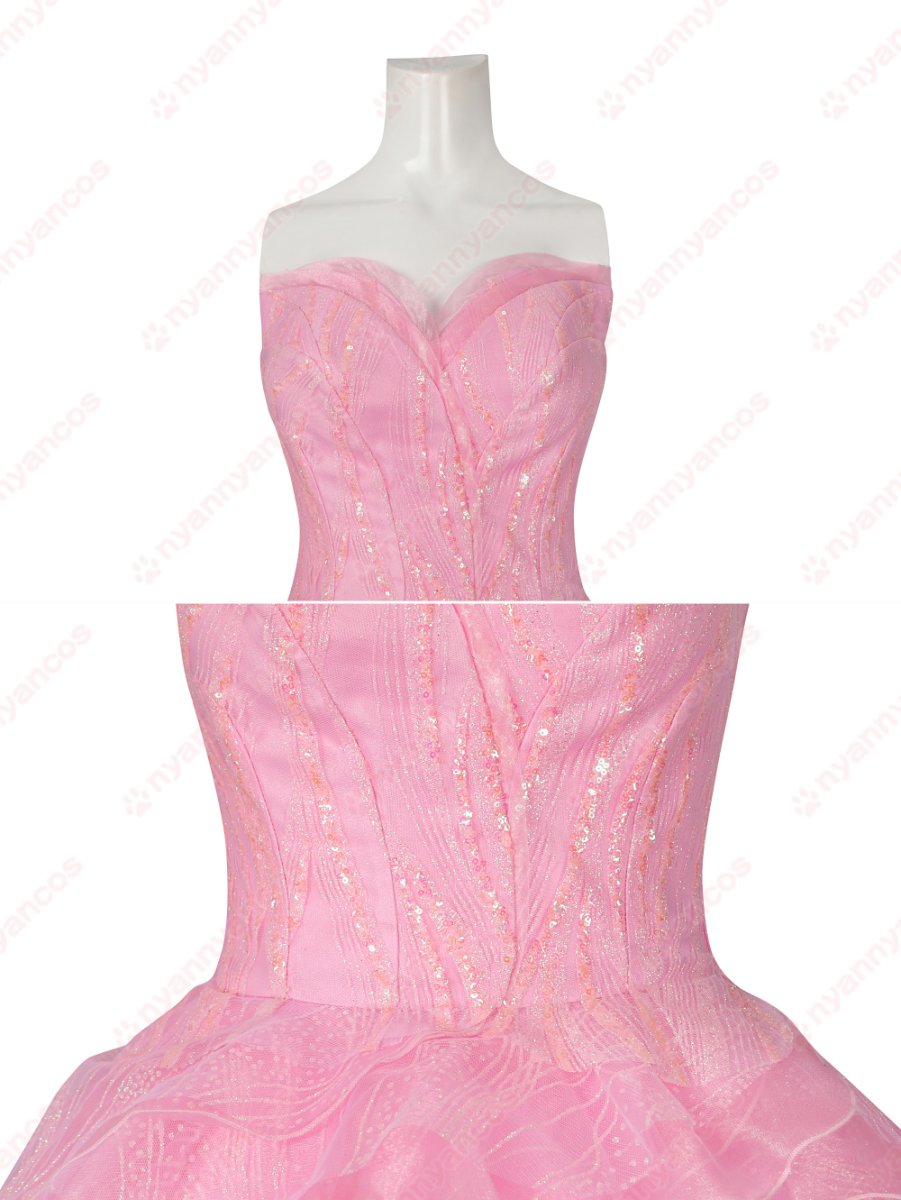 画像5: 高品質 実物撮影  グリンダ  Wicked ウィキッド ふたりの魔女 映画  風 コスプレ衣装 コスチューム オーダーメイド (5)