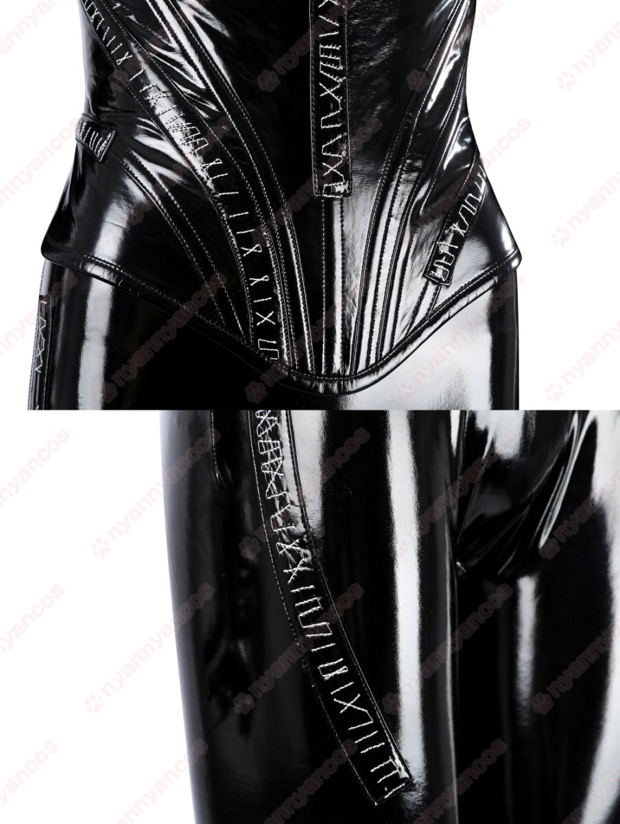 画像12: 高品質 実物撮影 Catwoman キャットウーマン セリーナ・カイル  バットマン リターンズ  風 コスプレ衣装 コスプレ靴  コスチューム (12)