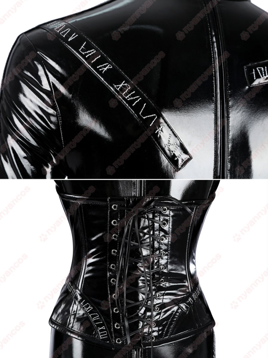 画像13: 高品質 実物撮影 Catwoman キャットウーマン セリーナ・カイル  バットマン リターンズ  風 コスプレ衣装 コスプレ靴  コスチューム (13)