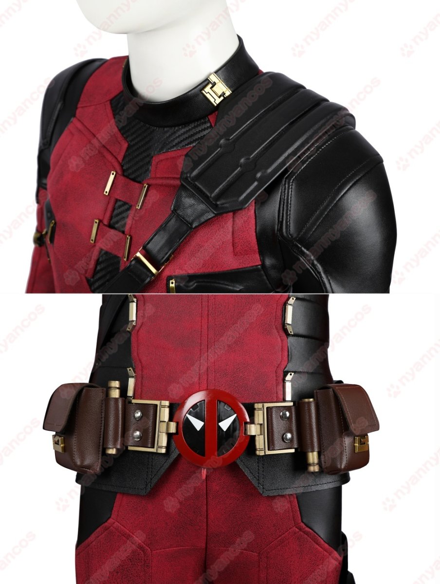 画像10: 【武器無し】高品質 実物撮影  子供Ver デッドプール Deadpool 3 ウェイド ウィルソン  デッドプール＆ウルヴァリン 風 コスチューム コスプレ衣装 (10)