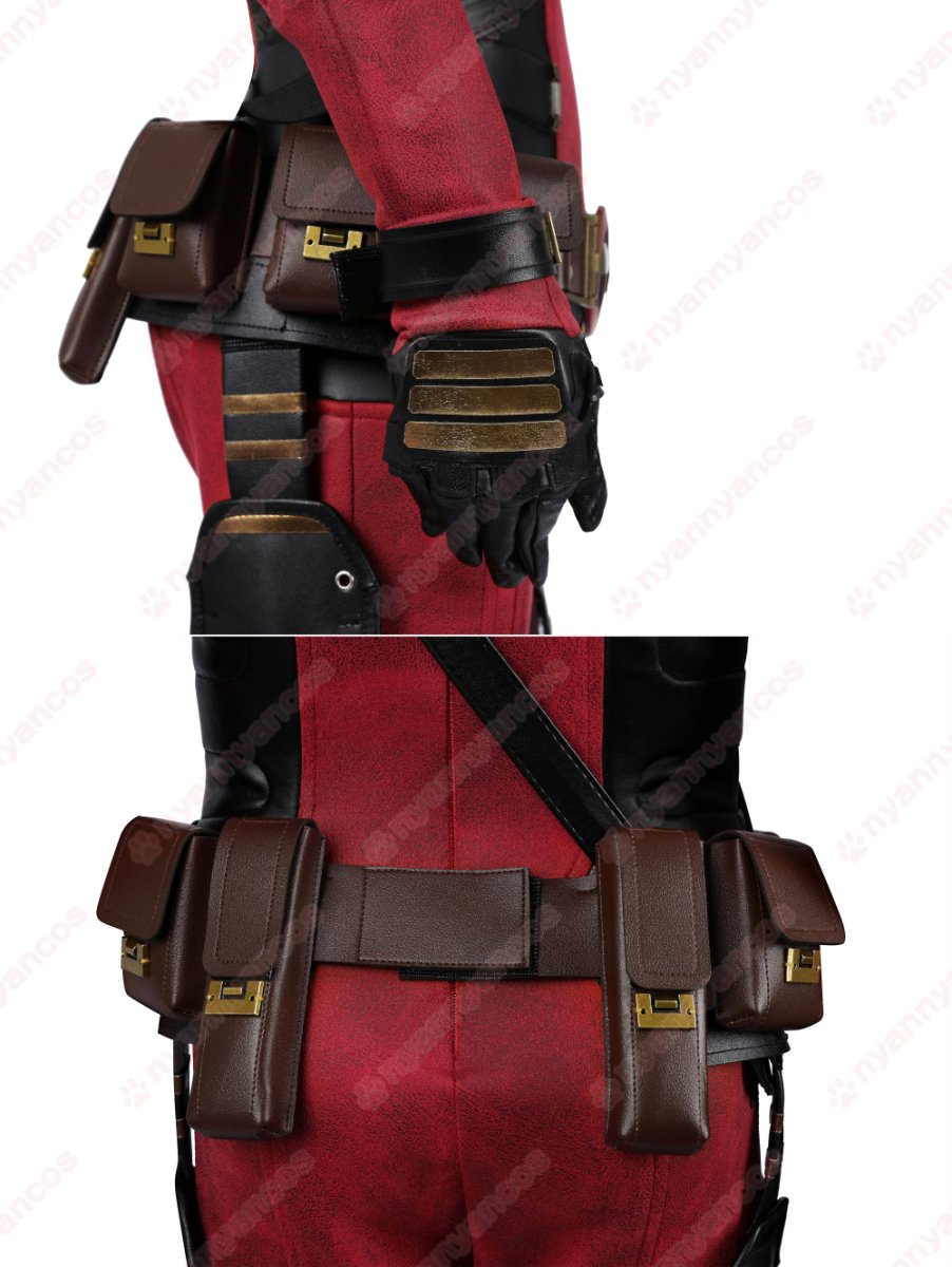 画像12: 【武器無し】高品質 実物撮影  子供Ver デッドプール Deadpool 3 ウェイド ウィルソン  デッドプール＆ウルヴァリン 風 コスチューム コスプレ衣装 (12)