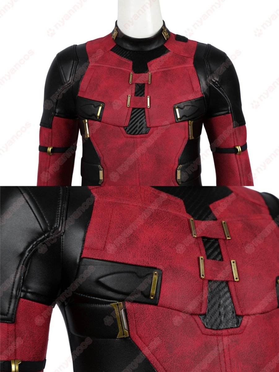 画像15: 【武器無し】高品質 実物撮影  子供Ver デッドプール Deadpool 3 ウェイド ウィルソン  デッドプール＆ウルヴァリン 風 コスチューム コスプレ衣装 (15)