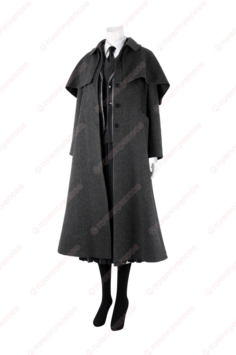 画像3: 高品質 実物撮影 ウェンズデー Wednesday  ネヴァーモア学園制服  アダムス・ファミリー ドラマ 風 コスチューム コスプレ衣装 (3)