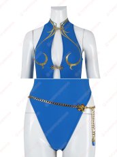画像5: 高品質 実物撮影 春麗　Chun-Li 水着 SF Street Fighter ストリートファイター 風 コスチューム コスプレ衣装 (5)