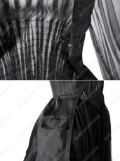 画像11: 高品質 実物撮影 ウェンズデー Wednesday アダムス・ファミリー ドラマ 風 コスチューム コスプレ衣装 (11)