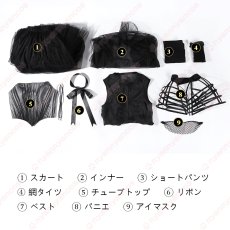 画像14: 高品質 実物撮影 ウェンズデー Wednesday アダムス・ファミリー ドラマ 風 コスチューム コスプレ衣装 (14)