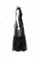 画像3: 高品質 実物撮影 ウェンズデー Wednesday アダムス・ファミリー ドラマ 風 コスチューム コスプレ衣装 (3)