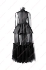 画像4: 高品質 実物撮影 ウェンズデー Wednesday アダムス・ファミリー ドラマ 風 コスチューム コスプレ衣装 (4)