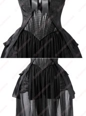 画像7: 高品質 実物撮影 ウェンズデー Wednesday アダムス・ファミリー ドラマ 風 コスチューム コスプレ衣装 (7)