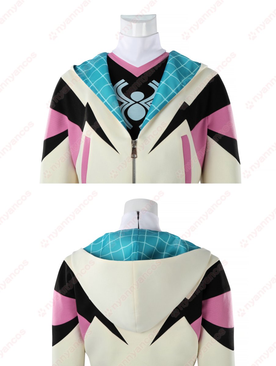 画像8: 高品質 実物撮影 グウェン スパイダーマン フレンドリー・ネイバーフッド Spider-Man  風 コスプレ衣装  コスチューム (8)