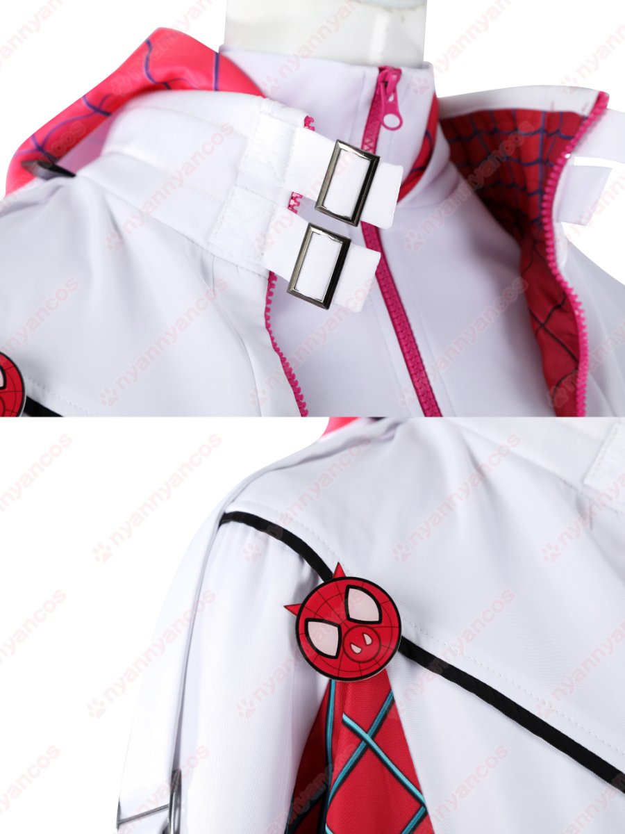 画像12: 高品質 実物撮影 グウェン Gwen  オールニュー・スパイダー・グウェン ゴーストスパイダー Spider-Man スパイダーマン  風 コスプレ衣装  コスチューム (12)