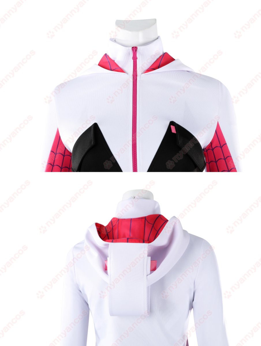 画像17: 高品質 実物撮影 グウェン Gwen  オールニュー・スパイダー・グウェン ゴーストスパイダー Spider-Man スパイダーマン  風 コスプレ衣装  コスチューム (17)